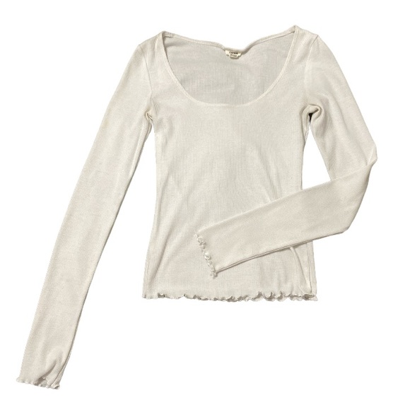 White deep scoop neck from garage! - Picture 1 of 1